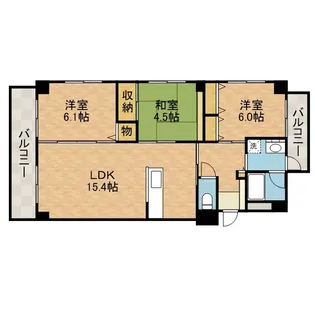 パルコート【5階】の間取り