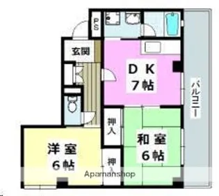 グリーン平尾【2階】の間取り