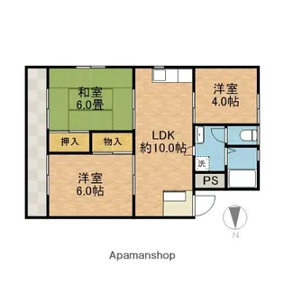 清水マンション【1階】の間取り