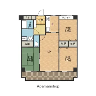 ほくと【4階】の間取り