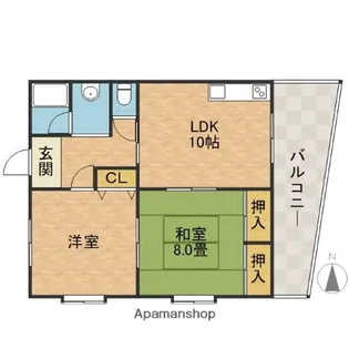 ひかりハイツ【1階】の間取り