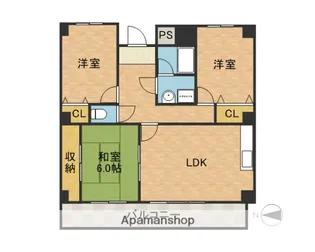 サンハート南茨木【3階】の間取り