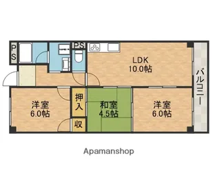 ニューハイツ相互【1階】の間取り