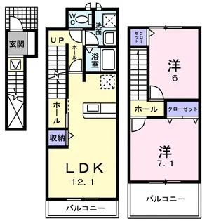 ラフレシール【2階】の間取り