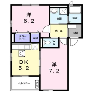 ヴィラ葵【1階】の間取り
