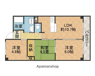 ラ・ペイナタール【3階】の間取り