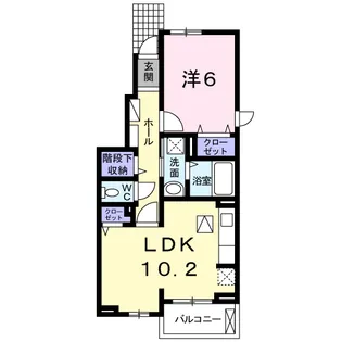 ヴィラ カレント イースト【1階】の間取り