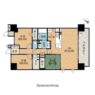 ライオンズ茨木ニューシティB街区【2階】の間取り
