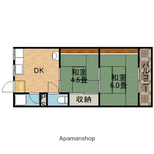 上中条ハイツ【1階】の間取り