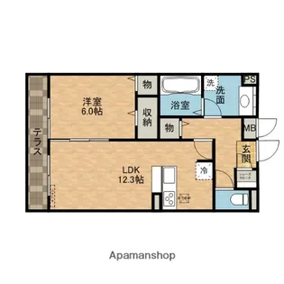 モナルダ東宮【1階】の間取り