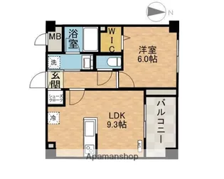 メープルスクエア心斎橋【2階】の間取り