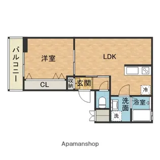 クレインコート鶴野【2階】の間取り