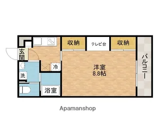 カサミーレ総持寺【1階】の間取り