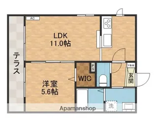 クレスト並木【1階】の間取り