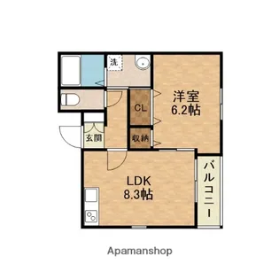 ラガール茨木【1階】の間取り