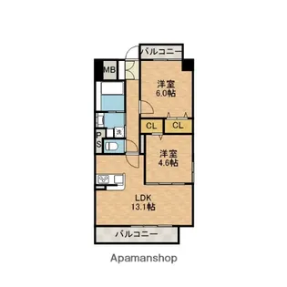 エターナ千里丘【3階】の間取り