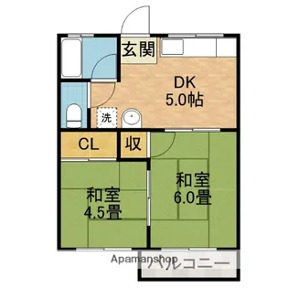 新芦屋ハイツ【1階】の間取り