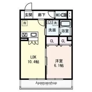 アルカディア舟木町【1階】の間取り