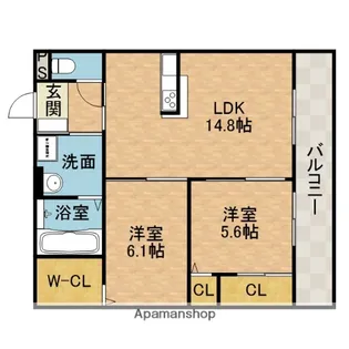 エクセル総持寺【1階】の間取り