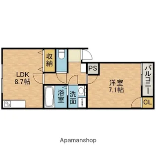 星見レスガス【2階】の間取り