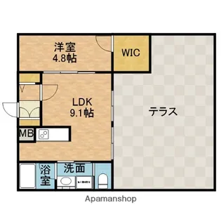 ウェルスクエア茨木春日【4階】の間取り