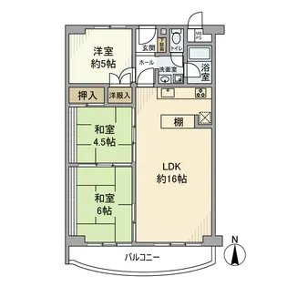 南茨木駅前ハイタウンK棟【10階】の間取り