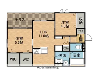 クレスト青葉丘【1階】の間取り