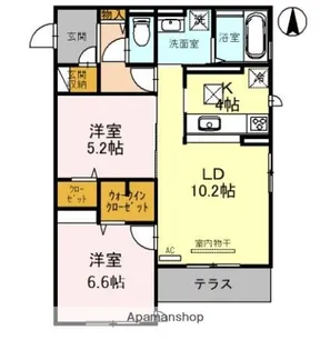 Daiwa City Ibaraki【1階】の間取り