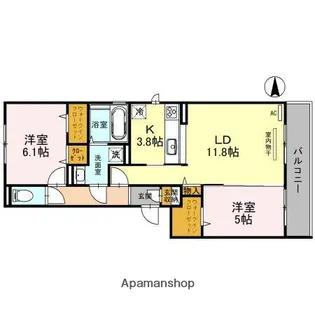 DAIWA CITY IBARAKI【3階】の間取り