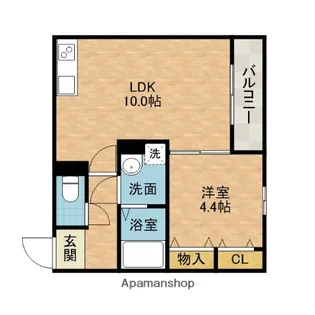 ファインウッド南茨木【1階】の間取り