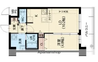 スプランディッド茨木天王【5階】の間取り