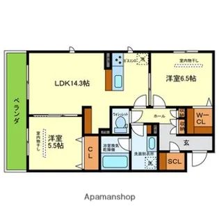 Casa Felice UNOBE【1階】の間取り