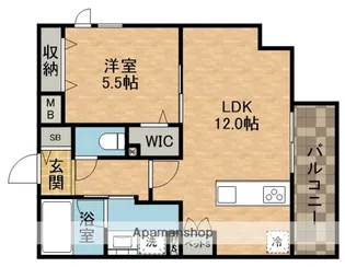 吹田市昭和町へーベルメゾン【3階】の間取り