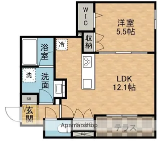 吹田市昭和町へーベルメゾン【1階】の間取り