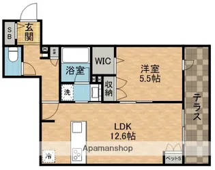 吹田市昭和町へーベルメゾン【1階】の間取り