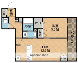 吹田市昭和町へーベルメゾン【2階】の間取り