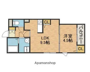Kvell Garden春日【1階】の間取り