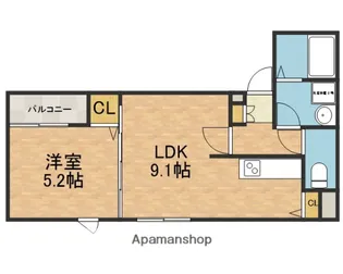 Kvell Garden春日【2階】の間取り