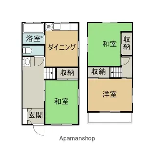大阪府交野市私部7丁目【一戸建】の間取り