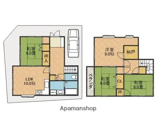 大阪府茨木市新中条町【一戸建】の間取り
