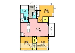 ミアーナ・スプリング【2階】の間取り