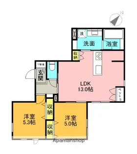仮称吹田市山田南ヘーベルメゾン【1階】の間取り