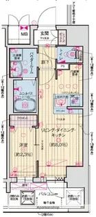 ソルテラスOSAKA千里丘駅前【10階】の間取り