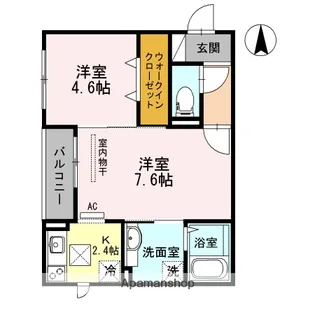 ベーネ・ルミエール【1階】の間取り