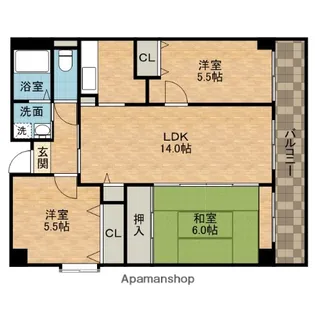 カーサボヌール【1階】の間取り
