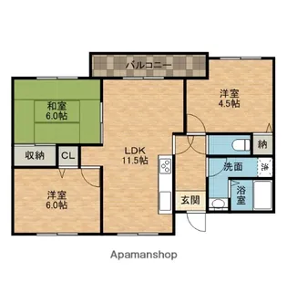 セントポリス【3階】の間取り