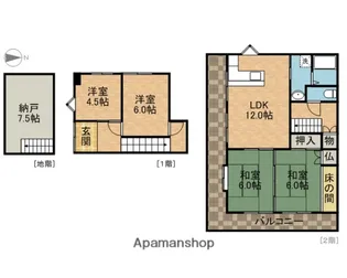 タウンハイツ穂積【2階】の間取り
