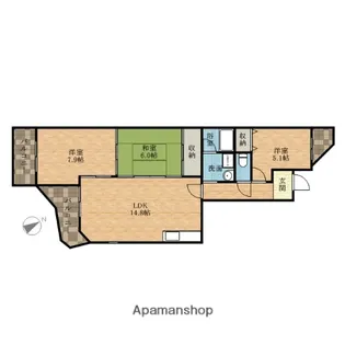 エスポワール中内【3階】の間取り