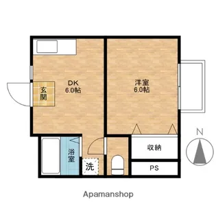 ハイツ西田【2階】の間取り