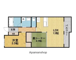 プリメゾン豊中【204号室】の間取り